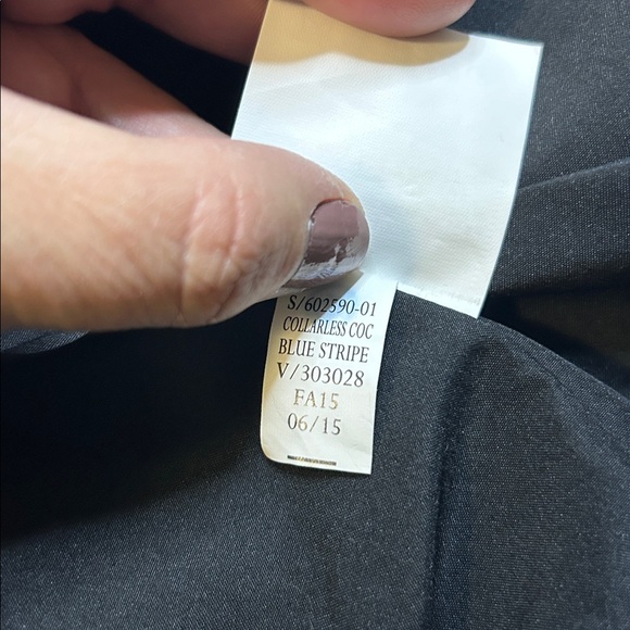 NWT Old Navy Women’s Blue and Gray Striped Jacket Size Large Snap Button. SKUC6 - Picture 6 of 8